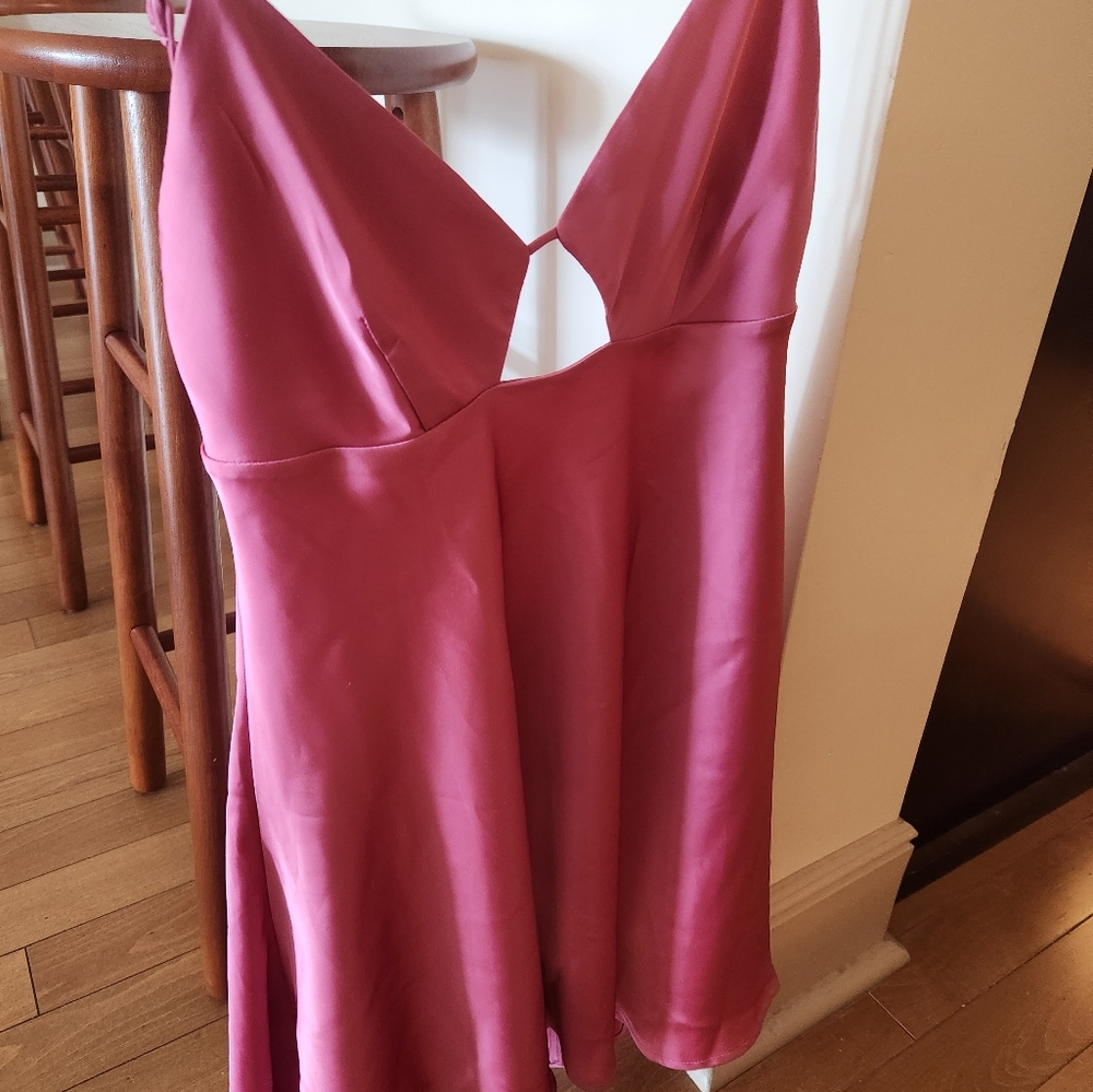 Inari Satin Cutout Mini Dress Astr the Label